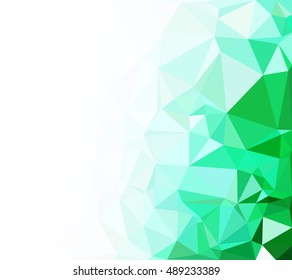 Green Polygonal Mosaic Background, Creative Design Templates