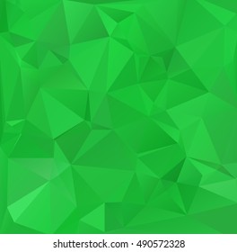 Green Polygonal Mosaic Background, Creative Design Templates
