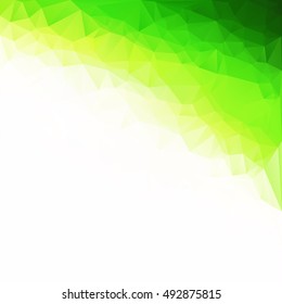 Green Polygonal Mosaic Background, Creative Design Templates