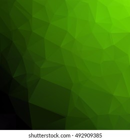 Green Polygonal Mosaic Background, Creative Design Templates