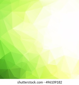 Green Polygonal Mosaic Background, Creative Design Templates