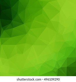 Green Polygonal Mosaic Background, Creative Design Templates