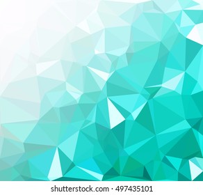 Green Polygonal Mosaic Background, Creative Design Templates