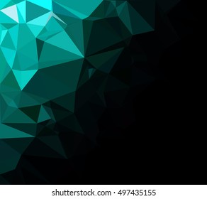 Green Polygonal Mosaic Background, Creative Design Templates