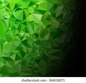 Green Polygonal Mosaic Background, Creative Design Templates