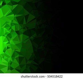 Green Polygonal Mosaic Background, Creative Design Templates