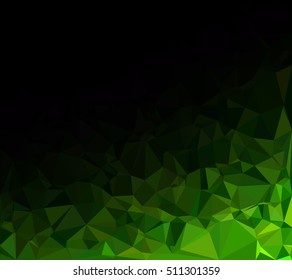 Green Polygonal Mosaic Background, Creative Design Templates