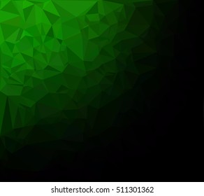 Green Polygonal Mosaic Background, Creative Design Templates