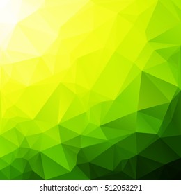 Green Polygonal Mosaic Background, Creative Design Templates