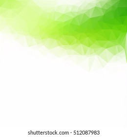 Green Polygonal Mosaic Background, Creative Design Templates