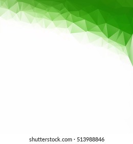 Green Polygonal Mosaic Background, Creative Design Templates