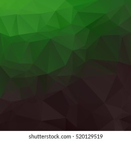 Green Polygonal Mosaic Background, Creative Design Templates