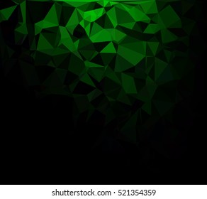 Green Polygonal Mosaic Background, Creative Design Templates