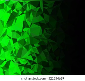 Green Polygonal Mosaic Background, Creative Design Templates
