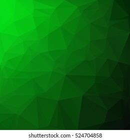 Green Polygonal Mosaic Background, Creative Design Templates