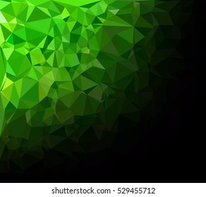 Green Polygonal Mosaic Background, Creative Design Templates