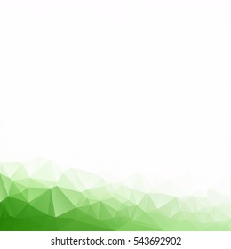 Green Polygonal Mosaic Background, Creative Design Templates