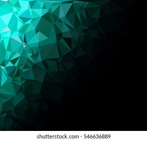 Green Polygonal Mosaic Background, Creative Design Templates