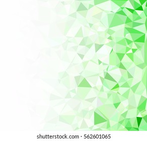 Green Polygonal Mosaic Background, Creative Design Templates
