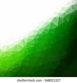 Green Polygonal Mosaic Background, Creative Design Templates