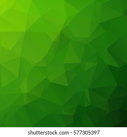 Green Polygonal Mosaic Background, Creative Design Templates