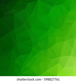Green Polygonal Mosaic Background, Creative Design Templates