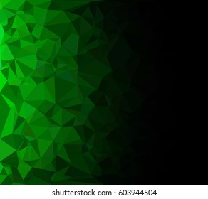 Green Polygonal Mosaic Background, Creative Design Templates