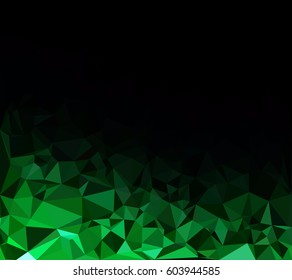 Green Polygonal Mosaic Background, Creative Design Templates