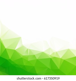 Green Polygonal Mosaic Background, Creative Design Templates