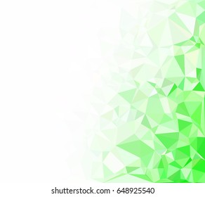 Green Polygonal Mosaic Background, Creative Design Templates