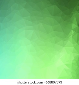 Green Polygonal Mosaic Background, Creative Design Templates