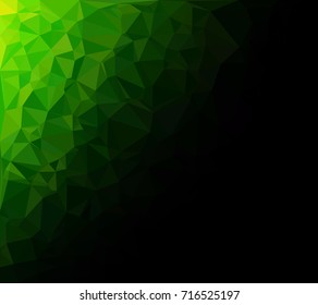 Green Polygonal Mosaic Background, Creative Design Templates