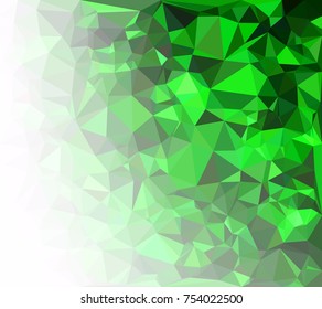 Green Polygonal Mosaic Background, Creative Design Templates