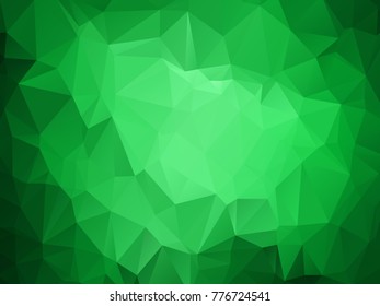 Green Polygonal Mosaic Background, Creative Design Templates