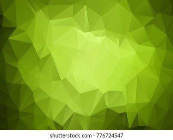 Green Polygonal Mosaic Background, Creative Design Templates