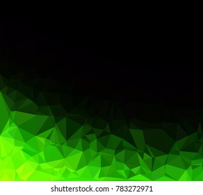 Green Polygonal Mosaic Background, Creative Design Templates
