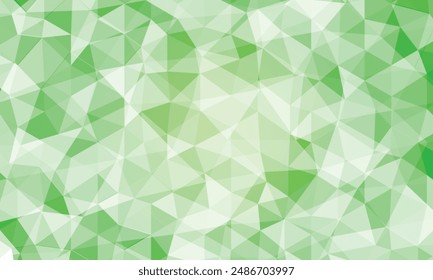 Verde poligonal. Fondo poligonal abstracto de Vector. Patrón triangular. Fondo geométrico