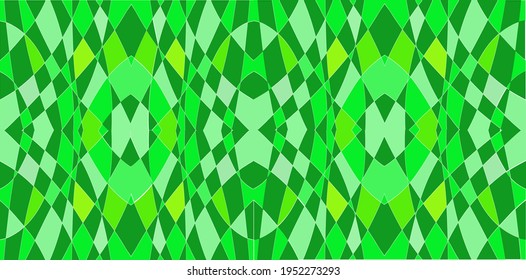 Polígonos verdes en un dibujo geométrico. Utilícelo para texturas e ilustraciones.