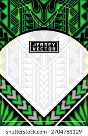 JERSEY DE SUBLIMACIÓN COMPLETA DE PLANTILLA POLINESIA VERDE