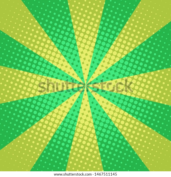 Green Pop Art Background Dots Design Stock Vector Royalty Free