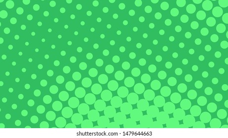 Green pop art background in retro comic style with halftone dots design isolated