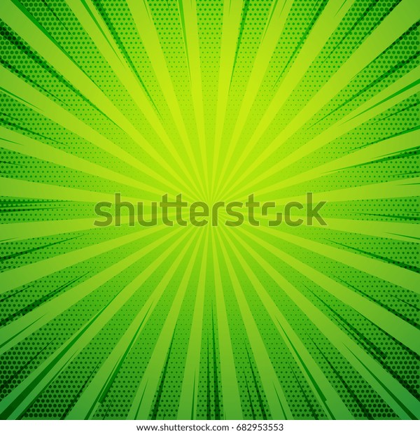 Green Pop Art Comic Book Style Stock Vector (Royalty Free) 682953553