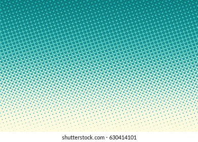 Green pop art raster dots background. retro vector illustration