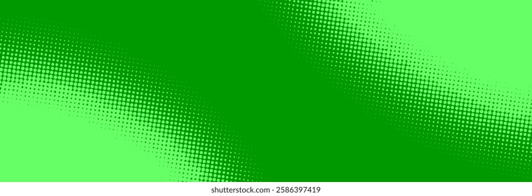 Green pop art retro comic background with halftone dots design, vector illustration EPS10