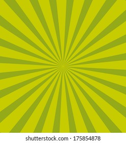 Green pop sunburst background. Commercial vector wallpaper.