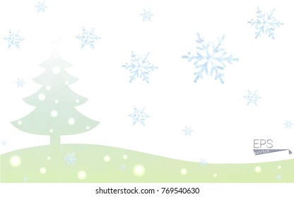 Green postcard low polygon style christmas tree vector illustration consisting of triangles.Abstract triangular polygonal origami or crystal design of New Year celebration.Isolated on white background
