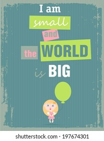 green poster with baby