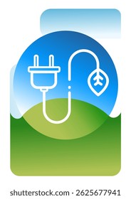 Energía verde – cartel, Ilustración vectorial	