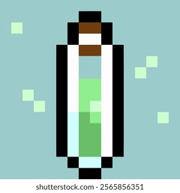 green potion for the game. pixel art