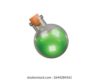 green potion icon 3d illustration render